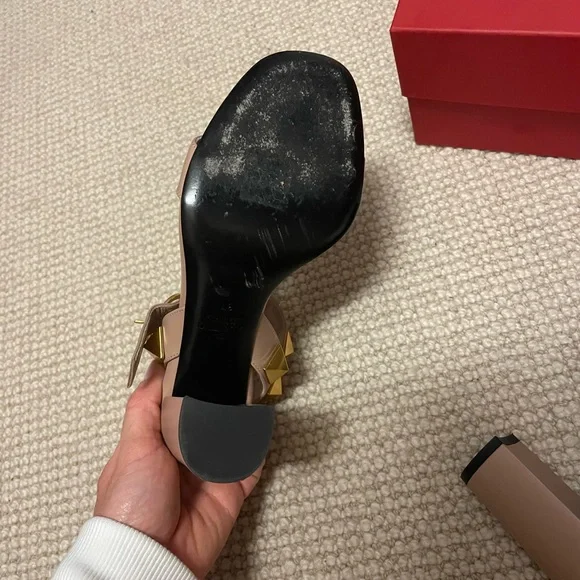 Valentino Garavani Women's Sandals with Gold Rockstuds - 37 - Picture 3 of 7